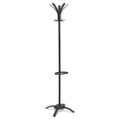 Cleo Coat Stand, Stand Alone Rack, Ten Knobs, Steel/plastic, 19.75w X 19.75d X 68.9h, Black Cleo Coat Stand, Stand Alone Rack, Ten Knobs, Steel/plastic, 19.75w X 19.75d X 68.9h, Black