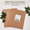 Ecofriendly Mailing Labels, Inkjet/laser Printers, 3.33 X 4, White, 6/sheet, 100 Sheets/pack