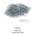 Paper Clips, Jumbo, Silver, 100 Clips/box, 10 Boxes/pack - VISUNV72220