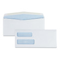 Double Window Security-tinted Check Envelope, #10, Commercial Flap, Gummed Closure, 4.13 X 9.5, White, 500/box Double Window Security-tinted Check Envelope, #10, Commercial Flap, Gummed Closure, 4.13 X 9.5, White, 500/box