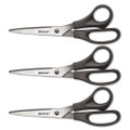 Value Line Stainless Steel Shears, 8" Long, 3.5" Cut Length, Black Offset Handles, 3/pack Value Line Stainless Steel Shears, 8" Long, 3.5" Cut Length, Black Offset Handles, 3/pack