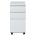 File Pedestal With Full-length Pull, Left/right, 3-drawers: Box/box/file, Legal/letter, Light Gray, 14.96" X 19.29" X 27.75"
