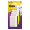 Tabs, Lined, 1/5-cut Tabs, Assorted Primary Colors, 2" Wide, 24/pack