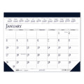 Recycled Two-color Perforated Monthly Desk Pad Calendar, 22 X 17, Blue Binding/corners, 12-month (jan-dec): 2022 Recycled Two-color Perforated Monthly Desk Pad Calendar, 22 X 17, Blue Binding/corners, 12-month (jan-dec): 2022