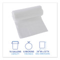 High-density Can Liners, 16 Gal, 6 Microns, 24" X 33", Natural, 1,000/carton