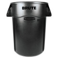 Brute Vented Trash Receptacle, Round, 44 Gal, Black Brute Vented Trash Receptacle, Round, 44 Gal, Black