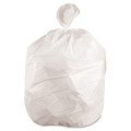Low-density Waste Can Liners, 45 Gal, 0.6 Mil, 40" X 46", White, 100/carton