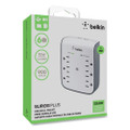 Surgeplus Usb Wall Mount Charger, 6 Outlets; 2 Usb, White