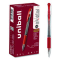 Signo Grip Gel Pen, Stick, Medium 0.7 Mm, Red Ink, Silver/red Barrel, Dozen