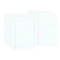 Glue Top Pads, Wide/legal Rule, 50 White 8.5 X 11 Sheets, Dozen - VISUNV11000