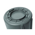 Round Brute Container, Plastic, 20 Gal, Gray