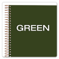 Gold Fibre Wirebound Project Notes Book, 1 Subject, Project-management Format, Green Cover, 9.5 X 7.25, 84 Sheets