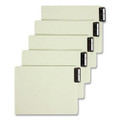 100% Recycled End Tab Pressboard Guides With Metal Tabs, 1/3-cut End Tab, A To Z, 8.5 X 14, Green, 25/set