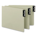 100% Recycled End Tab Pressboard Guides With Metal Tabs, 1/3-cut End Tab, A To Z, 8.5 X 14, Green, 25/set