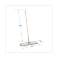 Cotton Dry Mopping Kit, 24 X 5 Natural Cotton Head, 60" Natural Wood Handle