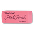 Pink Pearl Eraser, For Pencil Marks, Rectangular Block, Large, Pink, 3/pack