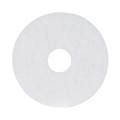 Polishing Floor Pads, 13" Diameter, White, 5/carton