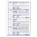 Money Receipt Book, Three-part Carbonless, 7 X 2.75, 4/page, 100 Forms