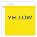 Ready-tab Colored Reinforced Hanging Folders, Letter Size, 1/5-cut Tab, Yellow, 25/box
