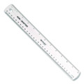Non-shatter Flexible Ruler, Standard/metric, 12" Long, Plastic, Clear