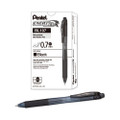 Energel-x Gel Pen, Retractable, Medium 0.7 Mm, Black Ink, Black Barrel, Dozen