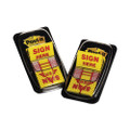 Arrow Message 1" Page Flags, "sign Here", Yellow, 2 50-flag Dispensers/pack