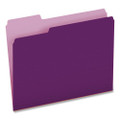 Interior File Folders, 1/3-cut Tabs: Assorted, Letter Size, Violet, 100/box
