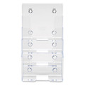 4-compartment Docuholder, Booklet Size, 6.88w X 6.25d X 10h, Clear