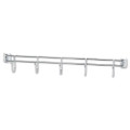 Hook Bars For Wire Shelving, Five Hooks, 24" Deep, Silver, 2 Bars/pack Hook Bars For Wire Shelving, Five Hooks, 24" Deep, Silver, 2 Bars/pack