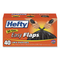 Easy Flaps Trash Bags, 30 Gal, 0.85 Mil, 30" X 33", Black, 240/carton