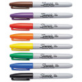 Fine Tip Permanent Marker, Fine Bullet Tip, Assorted Colors, 8/set