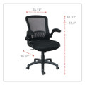 Alera Eb-e Series Swivel/tilt Mid-back Mesh Chair, Supports Up To 275 Lb, 18.11" To 22.04" Seat Height, Black