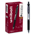 Signo Gel Pen, Retractable, Medium 0.7 Mm, Black Ink, Black/metallic Accents Barrel, Dozen