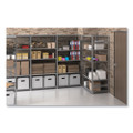 Closed Commercial Steel Shelving, Five-shelf, 36w X 12d X 75h, Medium Gray