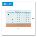 3-in-1 Calendar Planner Dry Erase Board, 36 X 24, Silver Frame