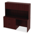 Alera Valencia Series Hutch With Doors, 64.75w X 15d X 35.38h, Mahogany