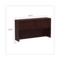 Alera Valencia Series Hutch With Doors, 64.75w X 15d X 35.38h, Mahogany