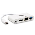 4k Dock With Charging And Ethernet, Usb C/4k Hdmi/usb A/pd Charging, White 4k Dock With Charging And Ethernet, Usb C/4k Hdmi/usb A/pd Charging, White