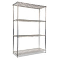 Nsf Certified Industrial 4-shelf Wire Shelving Kit, 48w X 18d X 72h, Silver Nsf Certified Industrial 4-shelf Wire Shelving Kit, 48w X 18d X 72h, Silver