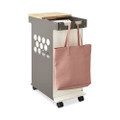 Mini Rolling Storage Cart, 29.75w X 15.75d X 16.5h, White, 200-lb Capacity