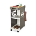 Mini Rolling Storage Cart, 29.75w X 15.75d X 16.5h, White, 200-lb Capacity