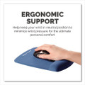 Plushtouch Mouse Pad With Wrist Rest, 7.25 X 9.37, Blue