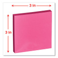 Self-stick Note Pads, 3" X 3", Assorted Neon Colors, 100 Sheets/pad, 12 Pads/pack