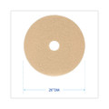 Burnishing Floor Pads, 20" Diameter, Tan, 5/carton