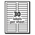 Permanent Trueblock File Folder Labels With Sure Feed Technology, 0.66 X 3.44, White, 30/sheet, 25 Sheets/pack - VISAVE5266