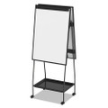 Creation Station Dry Erase Board, 29 1/2 X 74 7/8, Black Frame