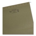 100% Recycled Hanging File Folders, Letter Size, 1/5-cut Tab, Standard Green, 25/box
