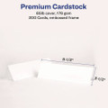 Medium Embossed Tent Cards, White, 2.5 X 8.5, 2 Cards/sheet, 50 Sheets/box