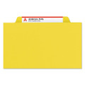 Four-section Pressboard Top Tab Classification Folders With Safeshield Fasteners, 1 Divider, Legal Size, Yellow, 10/box