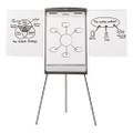 Magnetic Dry Erase Easel, 27 X 35, White Surface, Graphite Frame